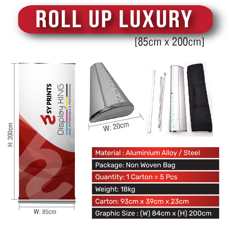 Roll Up Stand (Luxury - 85cm x 200cm)