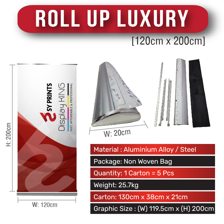 Roll Up Stand (Luxury - 120cm x 200cm)