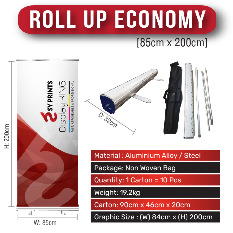 Roll Up Stand (Economy - 85cm x 200cm)