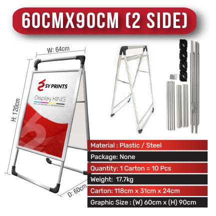 Handheld Poster Stand (2 Side - 60cm X 90cm)